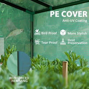 Serra Portatile da Esterno con Copertura in PE Resistente ai Raggi UV, Piccola 6.6 X 2.5 X 5.6, Colore Verde per Giardini - Product Image 2