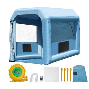 Cabina di Verniciatura Gonfiabile 9.8 X 8.2 X 8.2 ft con Soffiatore da 550W e Sistema di Filtraggio dell'Aria, Portatile e per Uso in Forno - Product Image 1