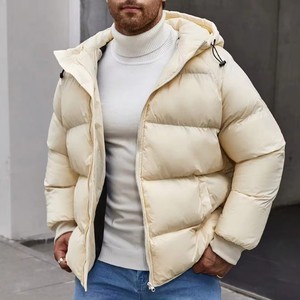 2024 Best High Quality Unisex Plus Size Casual Loose Hooded Puffer <b>Jacket</b> 100% Nylon Winter <b>Warm</b> Drawstring Stand Front High - Product Image 6