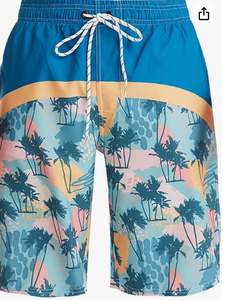 <b>Mens</b> Printed Board Shorts Quick Dry Drawstring Casual Swim <b>Trunks</b> with Pockets Multicolor Pattern Mid Waist Short Length - Product Image 3
