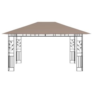 Gazebo Taupe 0.6 Oz/ft2 13.1 X9.8 X9 con Zanzariera e Pergola - Product Image 3