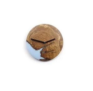 Reloj de pared redondo de resina epoxi y madera de primera calidad para regalo, decoración del hogar, reloj de lujo con acabado brillante para restaurante y hotel - Product Image 1