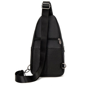 Nuevas bolsas de pecho de negocios para hombre, bandolera informal de cuero genuino, bandolera impermeable para viajes al aire libre, ecológica - Product Image 4