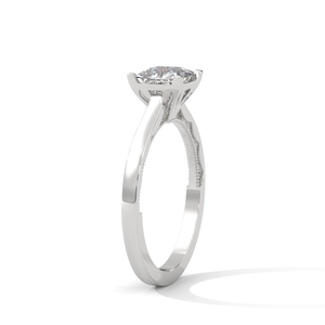 925 Sterling <b>Silver</b> Princess Cut Moissanite <b>Ring</b> <b>Solitaire</b> Engagement Wedding Band for Women - Product Image 2