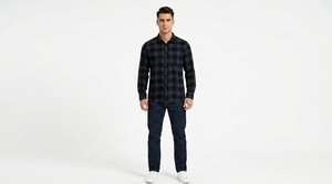 Men's Checkered Flannel <b>Shirt</b> Long Sleeve Casual Button Front Woven <b>Shirt</b> for Daily and Weekend Wear - Product Image 4