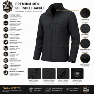 Veste de randonnée imperméable en toile d'hiver personnalisée avec logo, col montant, respirante, séchage rapide, fermeture éclair, pour homme - Product Image 5