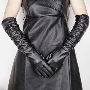 Guantes de Seguridad HARAZ INTERNATIONAL para Mujer, de Cuero, Retro, con Puño Plisado, Térmicos, Ecológicos, Clásicos, para Invierno - Product Image 1