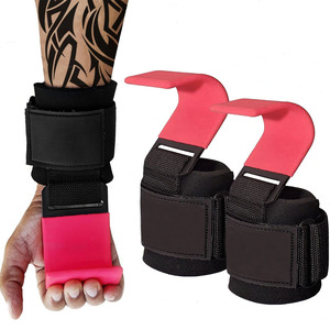 Sangles de poignet réglables en néoprène antidérapantes avec crochets pour la musculation et l'entraînement aux tractions, option logo personnalisé, taille XXL - Product Image 2