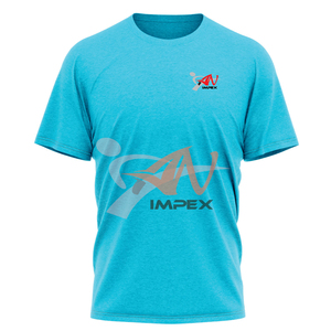 เสื้อยืดออกกำลังกายผู้ชายคุณภาพสูงแบบสั่งทำพิเศษ แห้งเร็ว ระบายอากาศได้ดี ทรงเข้ารูป คอกลม แขนสั้น สีพื้น - Product Image 5