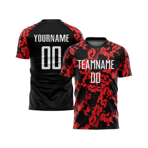 เสื้อฟุตบอลลายธงชาติอเมริกันแขนสั้นเสื้อฟุตบอลระบายอากาศแห้งเร็วน้ำหนักเบาชุดกีฬาสำหรับทีมฝึกซ้อมการแข่งขัน - Product Image 3