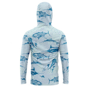 Sudadera con Capucha de Pesca de Manga Larga para Hombre Whitewater, Camuflaje, UPF 50, Protección Solar Anti-UV, Camisa Ligera de Secado Rápido - Product Image 6