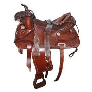 Cuero de alta calidad Western Pleasure Trail Riding Horse Saddle English Horse Saddle Cowboy Horse Riding Productos ecuestres - Product Image 3