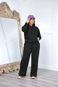 Ensemble short et sweat-shirt sans manches pour femme, couleur unie, coupe ample, tenue décontractée, toutes saisons, tricoté en spandex/nylon, 2 pièces - Product Image 6