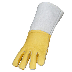 Leather Industrial Welding 16" <b>Long</b> Sleeve Leather Reinforced Welding <b>Gloves</b> Function Anti-Heat Industrial Safety Leather <b>Gloves</b> - Product Image 6