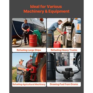 110V 16 GPM 60 L/min AC Electric Fuel Transfer <b>Pump</b> 8 Ft/2.4 m Max <b>Suction</b> L for Diesel Kerosene Biodiesel - Product Image 6