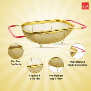 Multi-Purpose Stainless Steel PVD Coated Gold SS <b>Sink</b> <b>Basket</b> with mesh Reinforcement Protector - Product Image 4