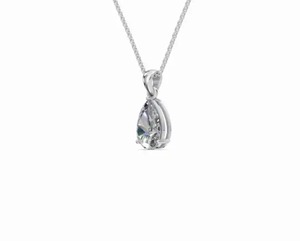 Colgante Solitario de Diamante Cultivado en Laboratorio Forever Pear Dreams de 0.500 Quilates, 1 Pieza, Corte Pera, Oro Amarillo, Rosa o Blanco de 9K, 14K o 18K - Product Image 2