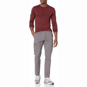 Pantalon cargo décontracté pour homme, coupe droite, en coton doux et résistant, imperméable et respirant, avec de nombreux poches, idéal pour le travail et les voyages - Product Image 3