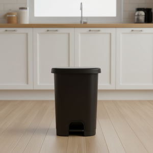 CUBO PEDAL 27L, Cubo de Basura con Tapa Abatible, Color Negro - Product Image 2