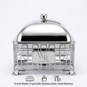 Luxury Durable Mirror Polished Stainless Steel Chafing Dish Royal <b>Buffet</b> Food <b>Warmer</b> Customizable Server Hotel Catering Wedding - Product Image 4