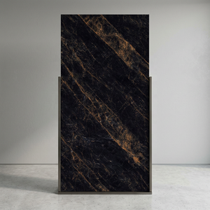 Thunder Black 160x320cm Carrelage mural en pierre frittée 12mm brillant pour salle à manger et extérieur - Product Image 5