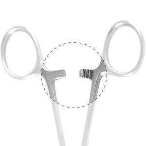 Pinzas Rectas y Curvas de Acero Inoxidable con Triple Bloqueo para Uso Médico Hospitalario, Instrumentos Quirúrgicos, Pinzas Kelly de Grip Surgical - Product Image 6