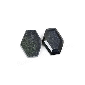 Obsidiana Negra Natural en Forma de Hexágono, Corte Escalonado, Alto Pulido, 10x16mm, Cabujón Suelto para Joyería, Juego de Colgantes y Pendientes - Product Image 6