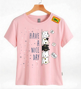 Vente en gros de t-shirts imprimés pour femmes, nouveau design, été, multicolores, manches courtes, 100% coton, respirant, qualité supérieure, personnalisé - Product Image 2