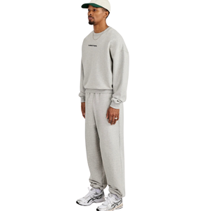 <b>Mens</b> Casual Crew Neck <b>Top</b> and Elastic Cuff Joggers Two Piece Relaxed Fit Tracksuit with Drawstring Waist <b>Long</b> <b>Sleeves</b> OEM Lounge - Product Image 4