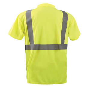 Camiseta de Seguridad de Alta Visibilidad para Hombre, Manga Corta, Reflectante, Uniforme de Trabajo con Bolsillo en el Pecho y Rayas - Product Image 5