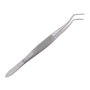 Dental Foil Tweezers Cotton Dressing Forceps Tissue <b>Pliers</b> Surgical Curved Serrated Russian Stainless Steel Instrument <b>Set</b> - Product Image 1