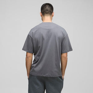 Camiseta de hombre de alta calidad con logo impreso personalizado, 100% algodón grueso, estilo hip hop, ecológica y holgada. - Product Image 5