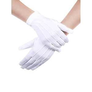 Brand New 2026 <b>Men</b> Women White Full Finger Wrist Smooth Evening Party Formal Bridal Stretch High Quality White Cotton <b>Gloves</b> - Product Image 2