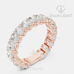 Bague de fiançailles ovale 2,622 carats, bijoux fins, certifiée IGI, or blanc 14 carats, diamant de laboratoire, bague d'anniversaire - Product Image 4