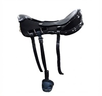 Selle de cheval d'endurance synthétique légère et confortable avec arceau en plastique et quincaillerie SUS304, facile à nettoyer