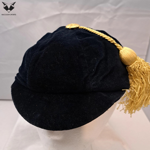 Custom Logo <b>Navy</b> Blue Velvet Honour Cap Gold Tassel Cap Classic School Sports Team University Celebration Presentation Award <b>Hat</b> - Product Image 2