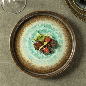 Assiette de Dîner en Porcelaine de Style Japonais, Céramique Réactive au Four, Vente en Gros Directe de l'Usine Yayu, Fabricant - Product Image 4