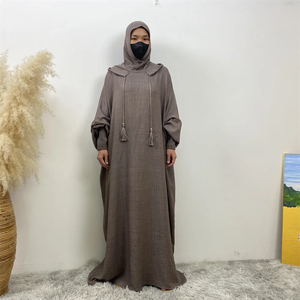 ชุดมุสลิมตะวันออกกลาง ชุดอาหรับ ชุดลำลองแบบมีฮู้ดสไตล์ตุรกี แฟชั่นสำหรับการละหมาด อบายะ ชุดอิสลามทรงหลวม - Product Image 3