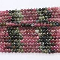 Perles rondes lisses en tourmaline naturelle AAA, 5 mm, pierres précieuses authentiques, pour la fabrication de bijoux, fournisseur en gros - Product Image 2
