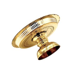 Hermosa bandeja de pedestal de latón antiguo tailandés clásico de 14 "con diseño Thepphanom. Plato perfecto para servir en hoteles, restaurantes. - Product Image 2