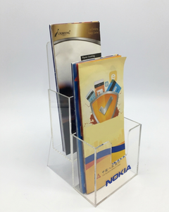 Acrylic Brochure Holder <b>Wall</b> Mounted Catalog Stand Magazine Rack for Banks Shops Displays with 3mm Thick Polished - Product Image 1