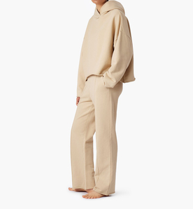Haut à capuche court oversize pour femme, pull d'hiver à manches longues avec bords bruts, sweat-shirt court à capuche - Product Image 4