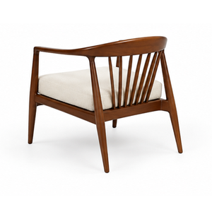 Sillón de Exterior Moderno de Madera de Teca Sólida con Cojín Redondo para Piscina, Patio, Jardín, Villa, Resort, Hotel - Product Image 4