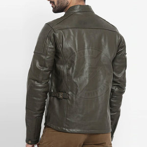 Wholesale Price Outdoor Use Leather Winter <b>Jacket</b> Stand Collar Made In Pakistan <b>Men</b> Leather <b>Jacket</b> - Product Image 3