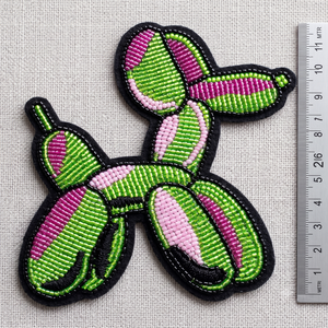 Patch brodé élégant en perles de rocaille pour vêtements et accessoires, applique faite à la main en perles de rocaille, ornement décoratif de mode - Product Image 6