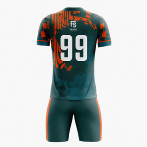 Ensemble d'uniformes de football personnalisés entièrement sublimés, respirant, à séchage rapide, maillot de football pour hommes, vêtements d'entraînement d'équipe, kits de football personnalisés - Product Image 2