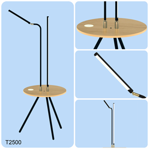 โคมไฟตั้งพื้นแบบกึ่งตั้งพื้น ODM Auto Cad Layout LED ควบคุมด้วยสวิตช์  วัสดุโลหะ Lumetal ใช้ไฟ AC 220V ความสว่างสูง 3000K ปรับความสว่างได้ CRI 80 สีขาว - Product Image 1
