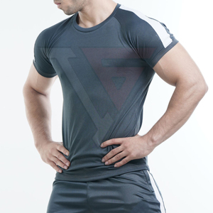Camiseta Deportiva Personalizada con Logotipo, Unisex, Cuello en V, Manga Corta, Secado Rápido, Transpirable, Antiestática, de Poliéster/Algodón, para Gimnasio, Fitness y Entrenamiento - Product Image 1