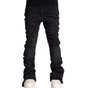 New Arrivals HAMIO SPORTS Men Stretch Straight Jeans Fashion Casual Regular Fit Denim <b>Trousers</b> Heavy Duty Quick Dry Breathable - Product Image 2
