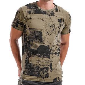 Custom <b>Abstract</b> Graphic Sublimation T Shirt Men Blue <b>Printed</b> Streetwear Casual Fashion Tee - Product Image 6